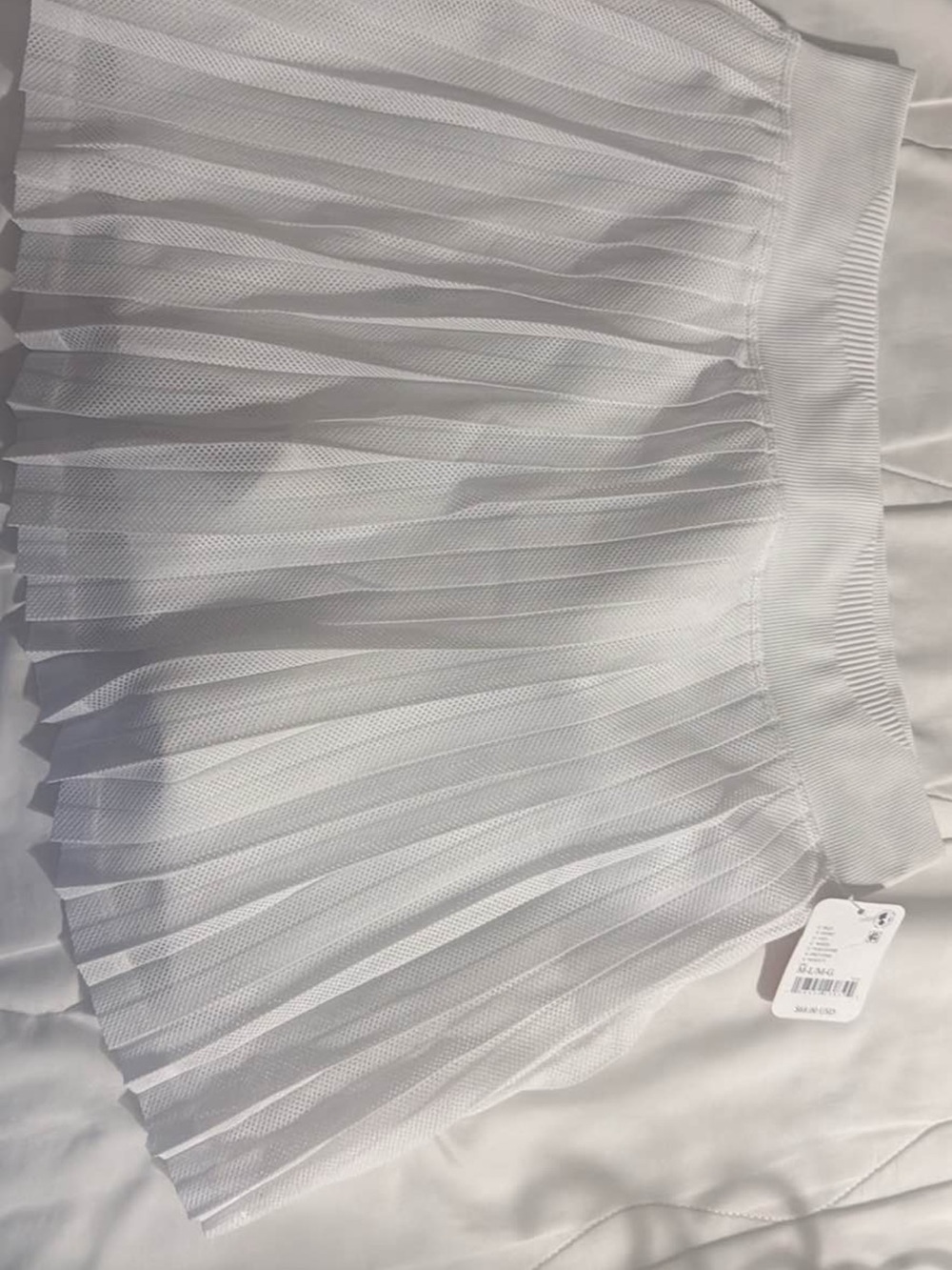 Free People White Pleated Tennis Mini Skirt